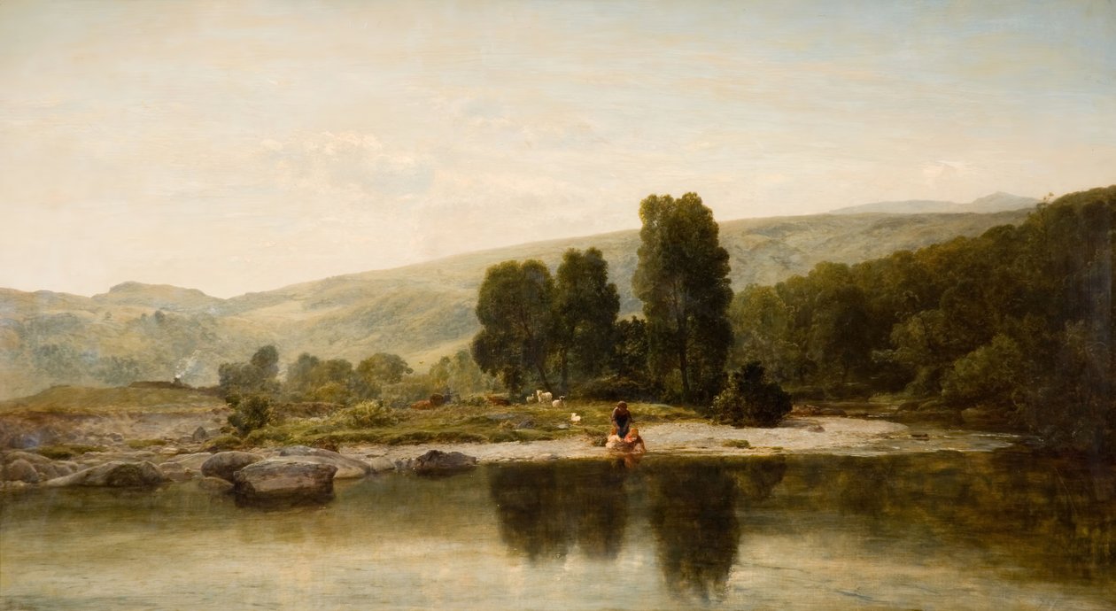 Landskap, 1885. av Thomas Danby