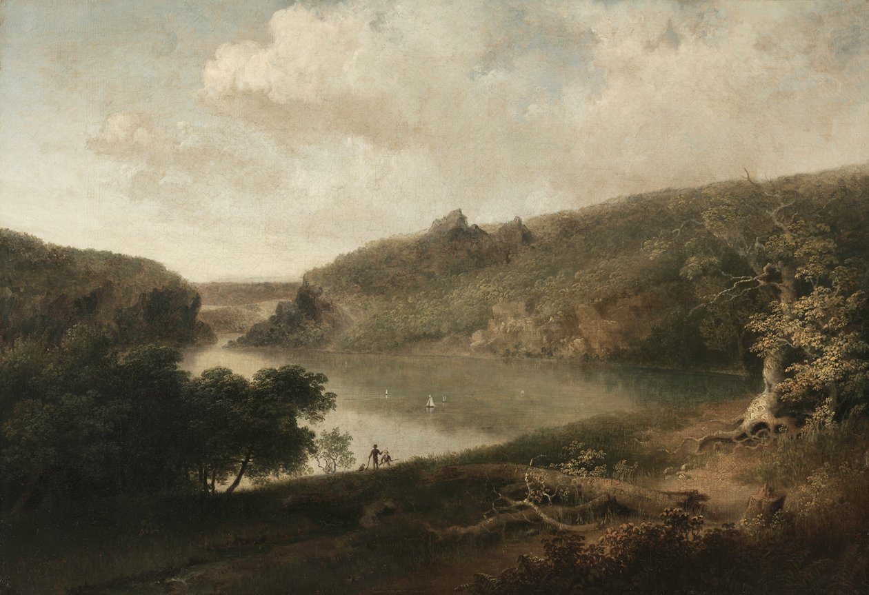 Utsikt over en innsjø, ca. 1830-årene. av Thomas Doughty