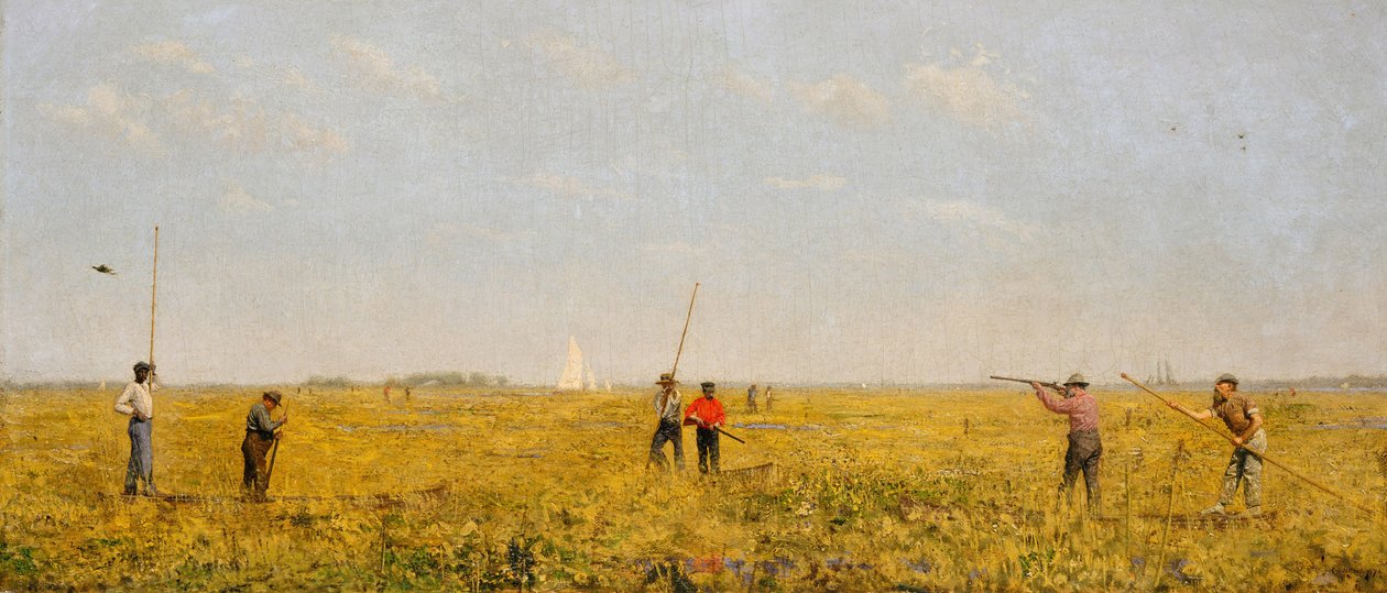 Pushing for Rail, 1874 av Thomas Eakins