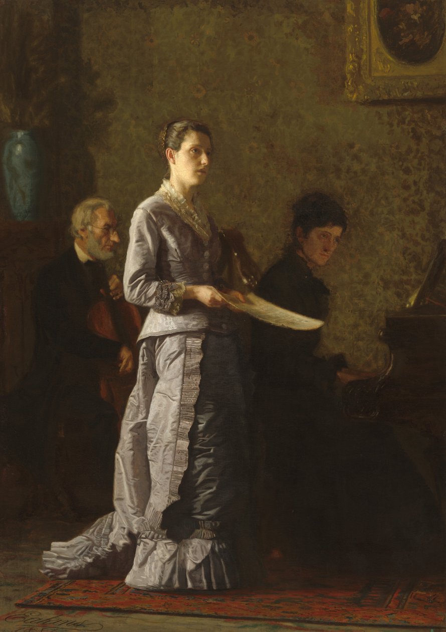 Synger en patetisk sang, 1881. av Thomas Eakins
