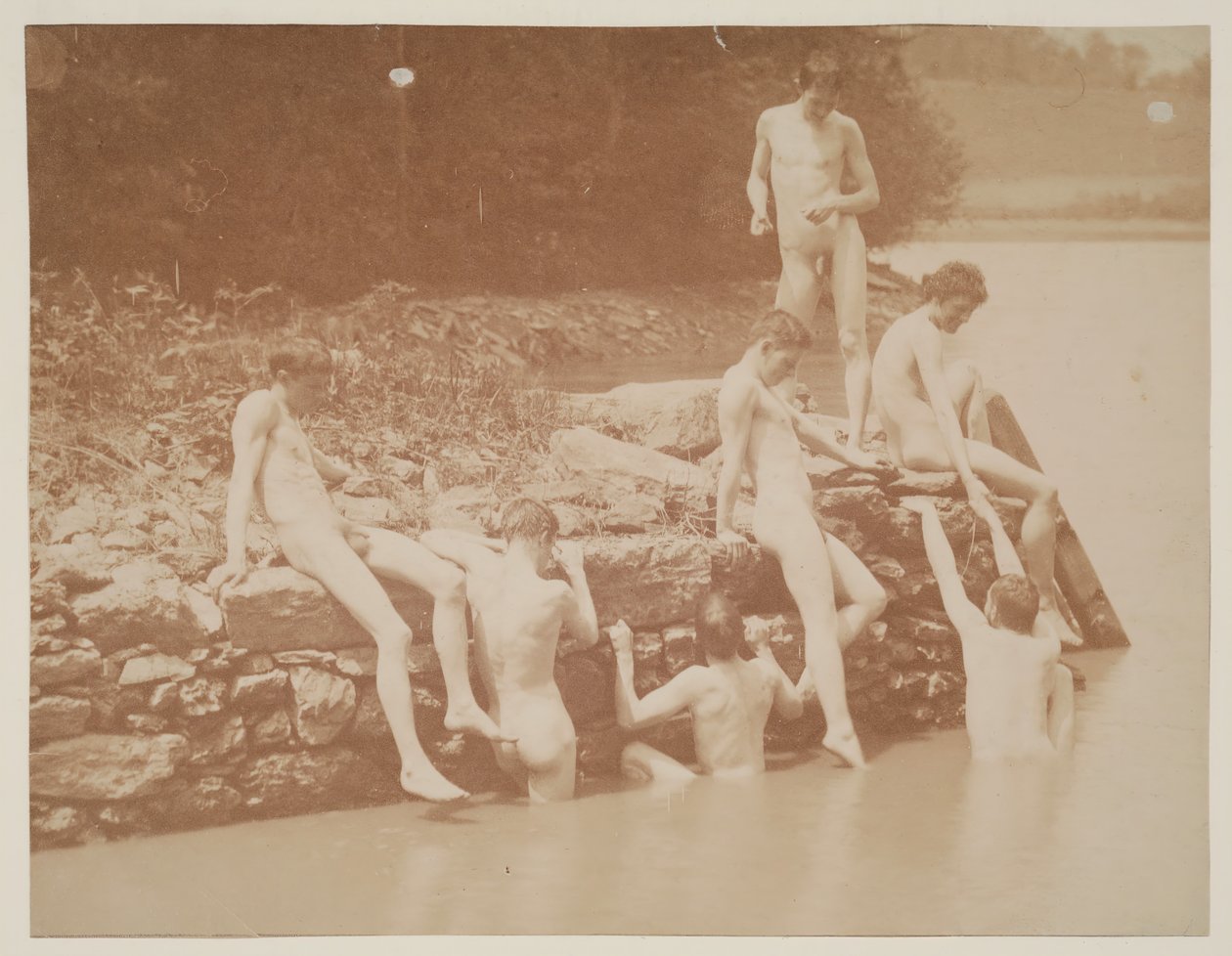 Studie for svømming, 1883. av Thomas Eakins