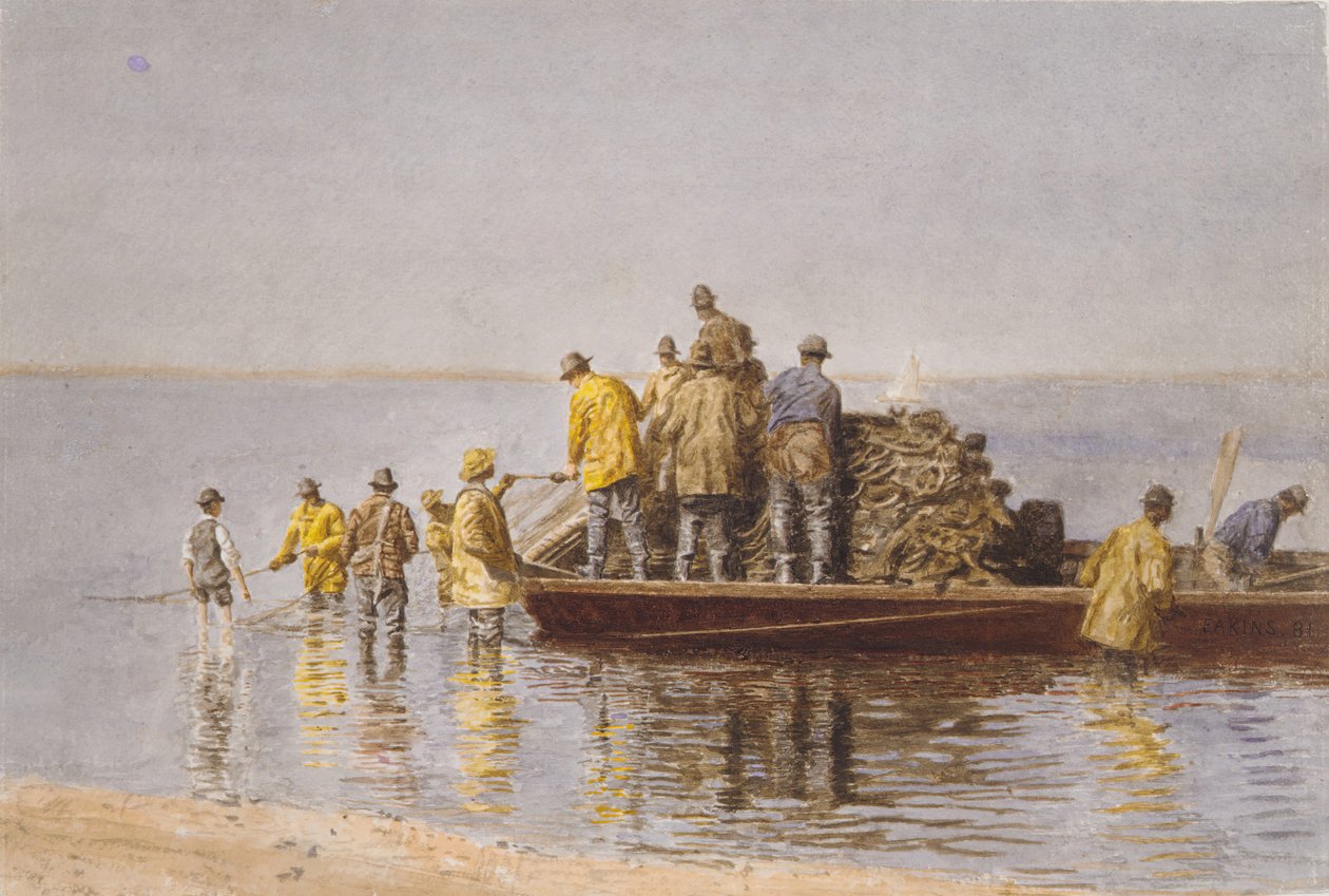 Tar opp nettet, 1881. av Thomas Eakins