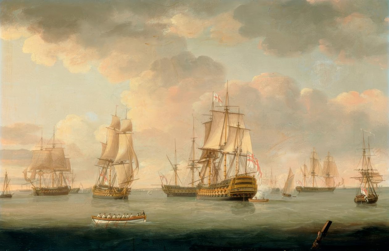 Britiske krigsskip ved Spithead av Thomas Elliott
