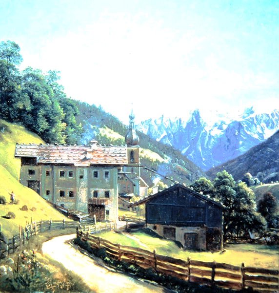 Ramsau (olje på papir) av Thomas Fearnley