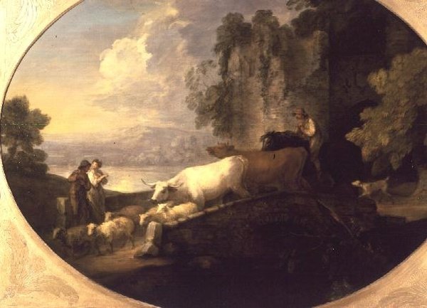 Storfe som krysser en bro av Thomas Gainsborough