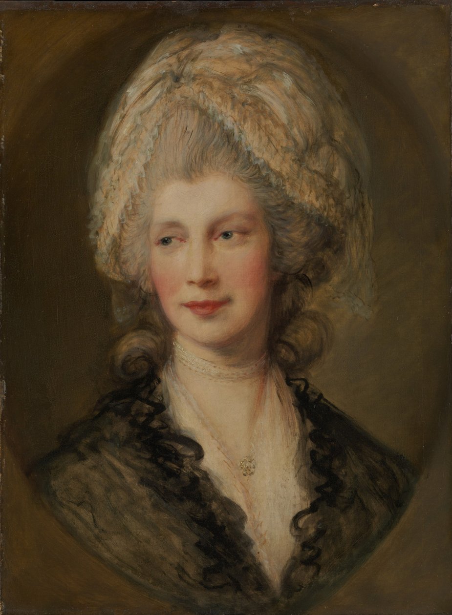 Dronning Charlotte, ca. 1782 (olje på lerret) av Thomas Gainsborough