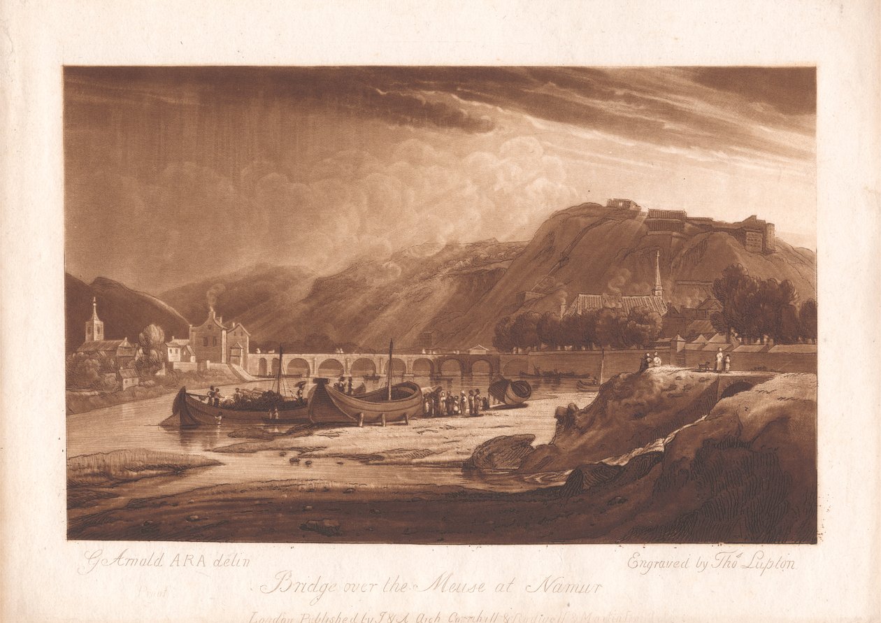 Bro over Meuse ved Namur av Thomas Goff Lupton