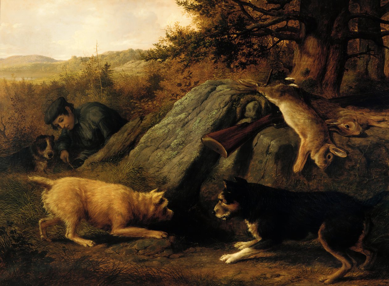 Kaninjegerne, 1850. av Thomas Hewes Hinckley