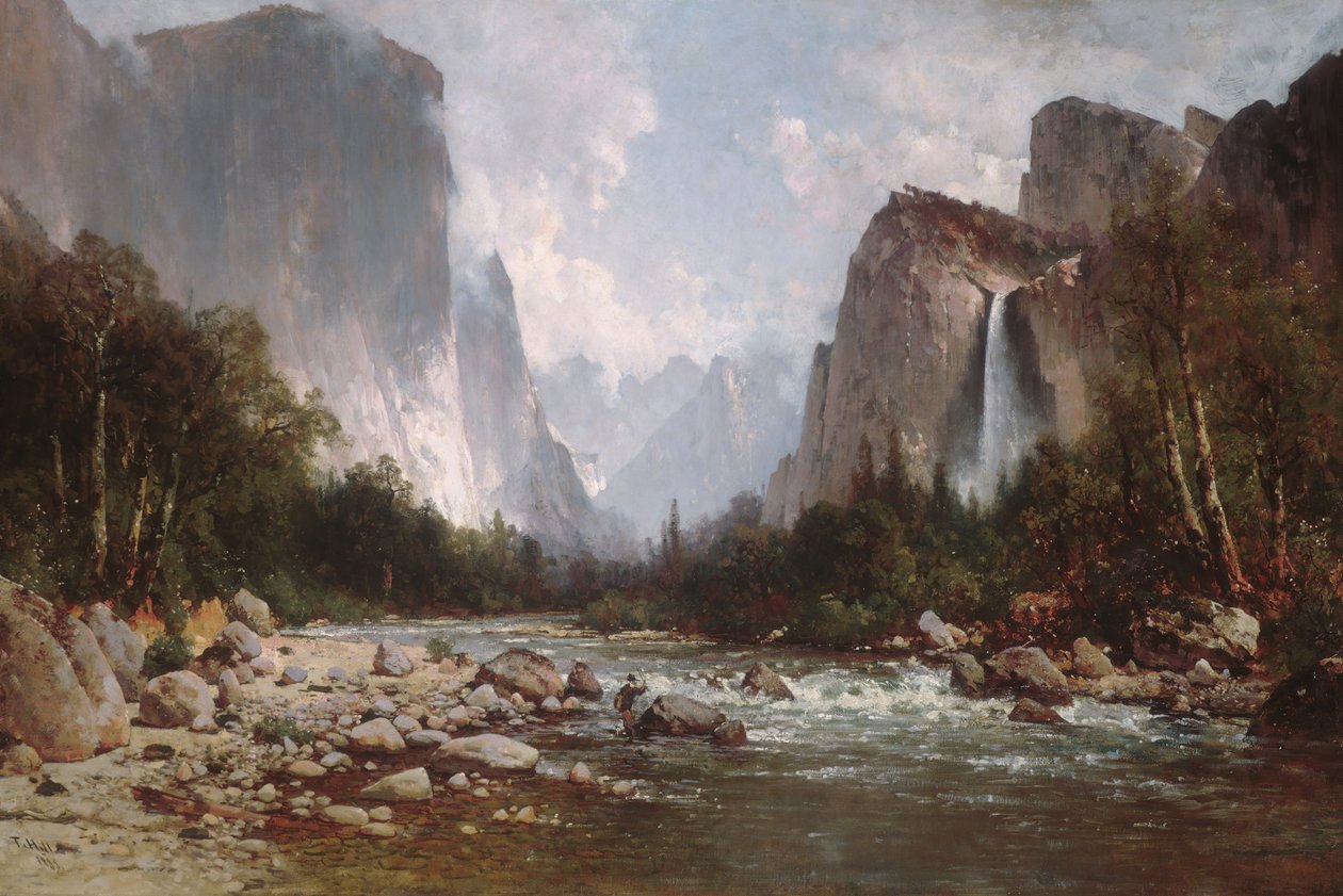 Utsikt over Yosemite Valley, 1885. av Thomas Hill