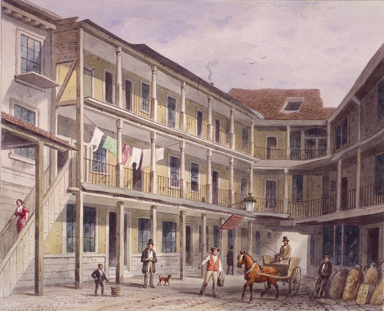 Aldgate High Street, London, c1850 av Thomas Hosmer Shepherd