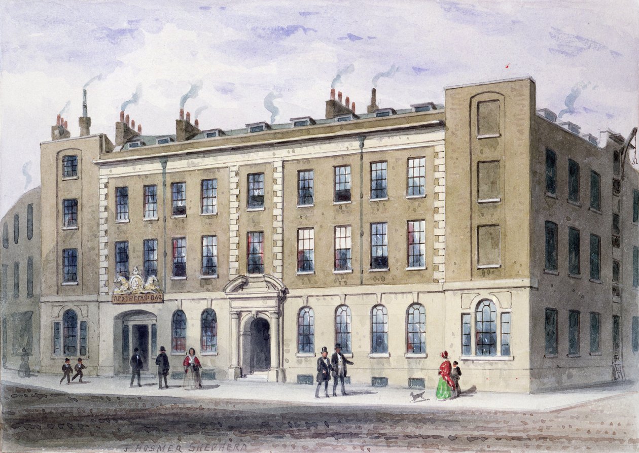 Apothecaries Lane, 1855 (wc på papir) av Thomas Hosmer Shepherd