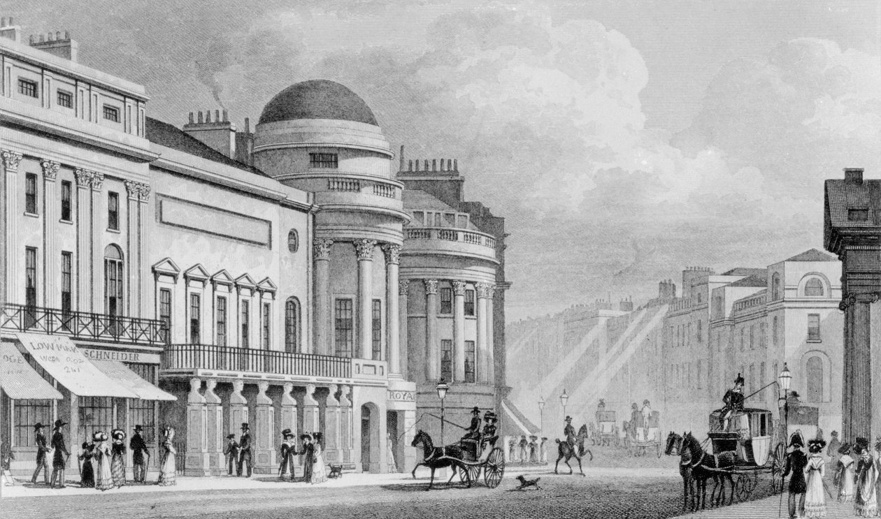 Harmonic Institution, Regent Street, London. 1827 av Thomas Hosmer Shepherd