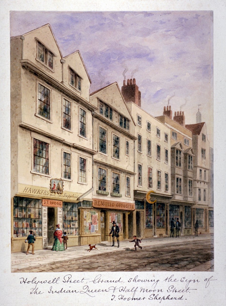 Holywell Street, Westminster, London, c1853 av Thomas Hosmer Shepherd