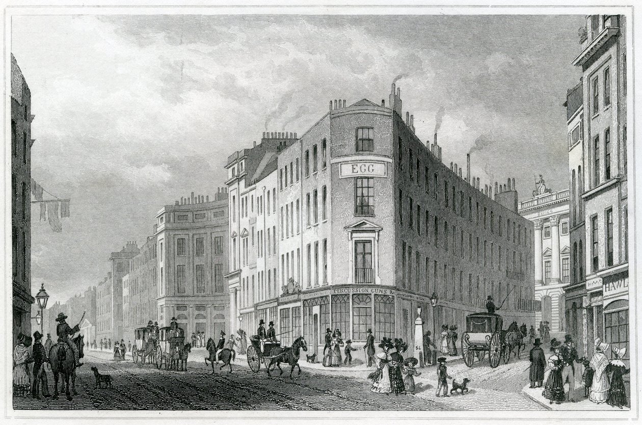 Piccadilly, fra Coventry Street, 1830 av Thomas Hosmer Shepherd