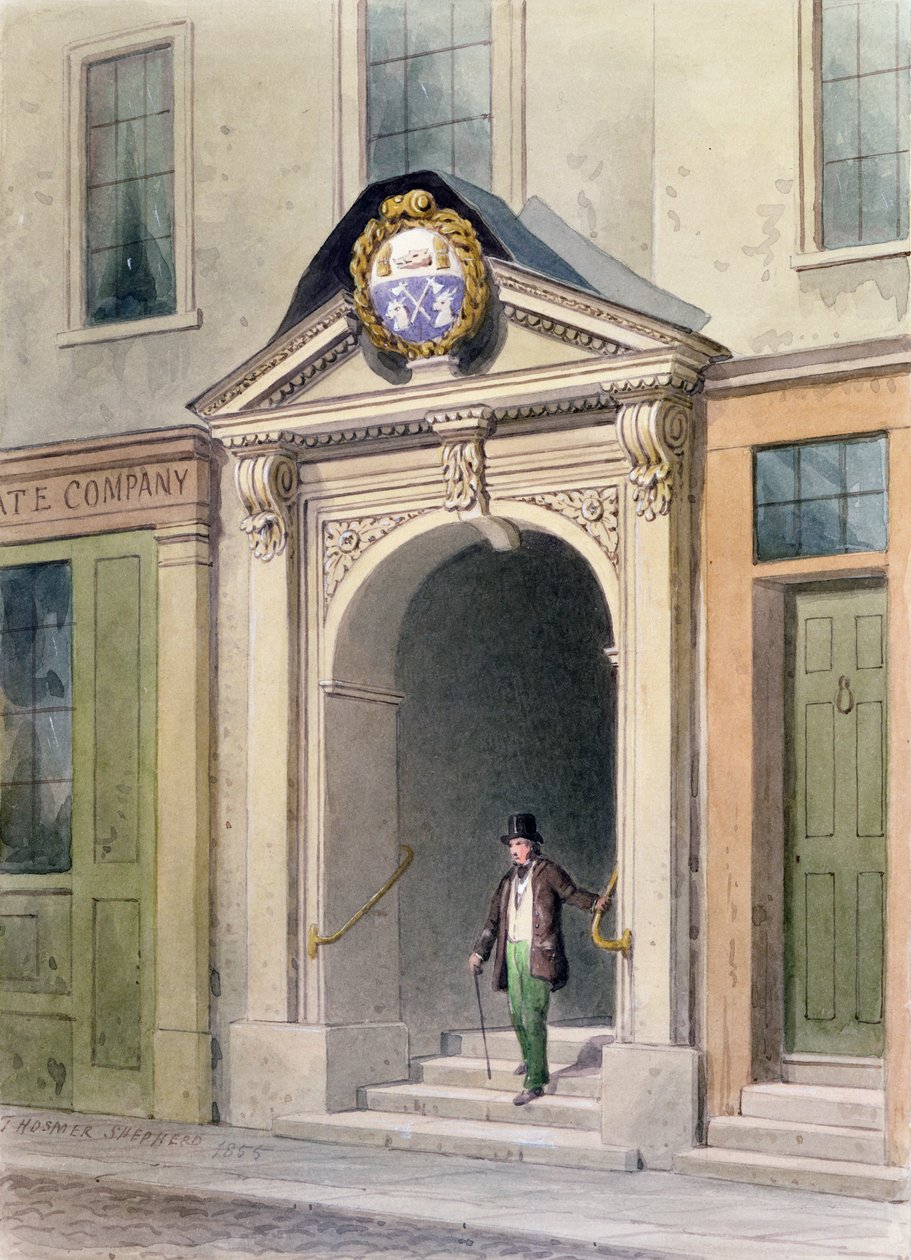 Inngangen til slakterhallen, 1855, av Thomas Hosmer Shepherd