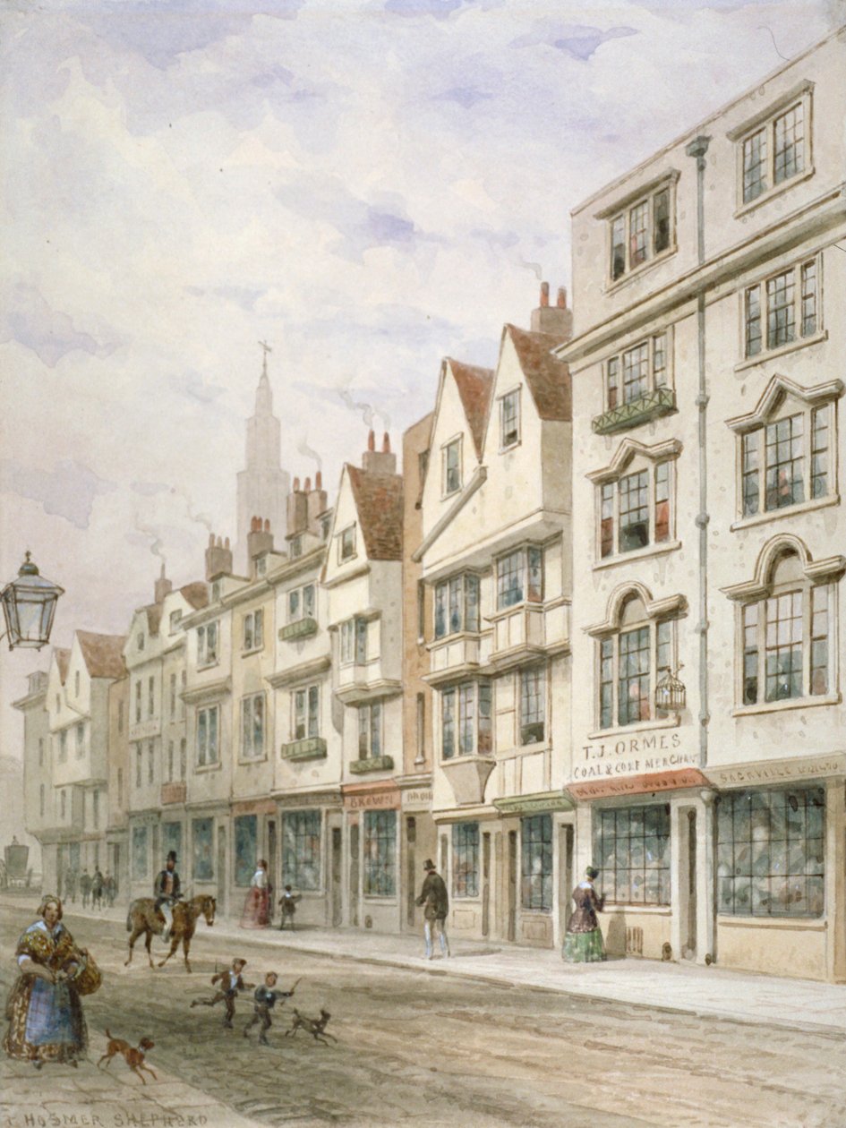 Wych Street, Westminster, London, c1850 av Thomas Hosmer Shepherd