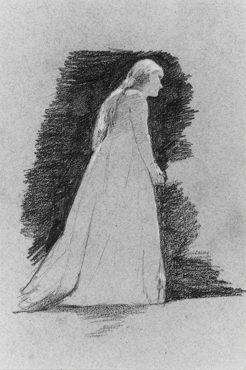 Stående kvinne, ca. 1881-82. av Thomas Hovenden