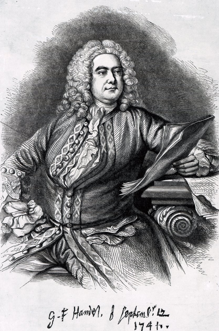 George Frederick Handel, 1749 (mezzotint) av Thomas Hudson