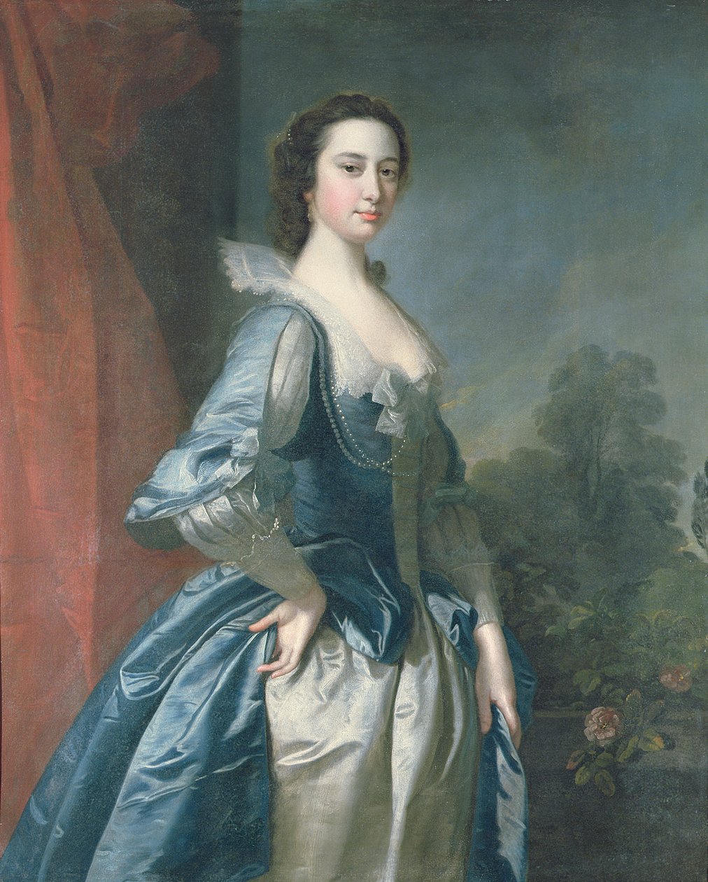 Portrett av en dame av Thomas Hudson