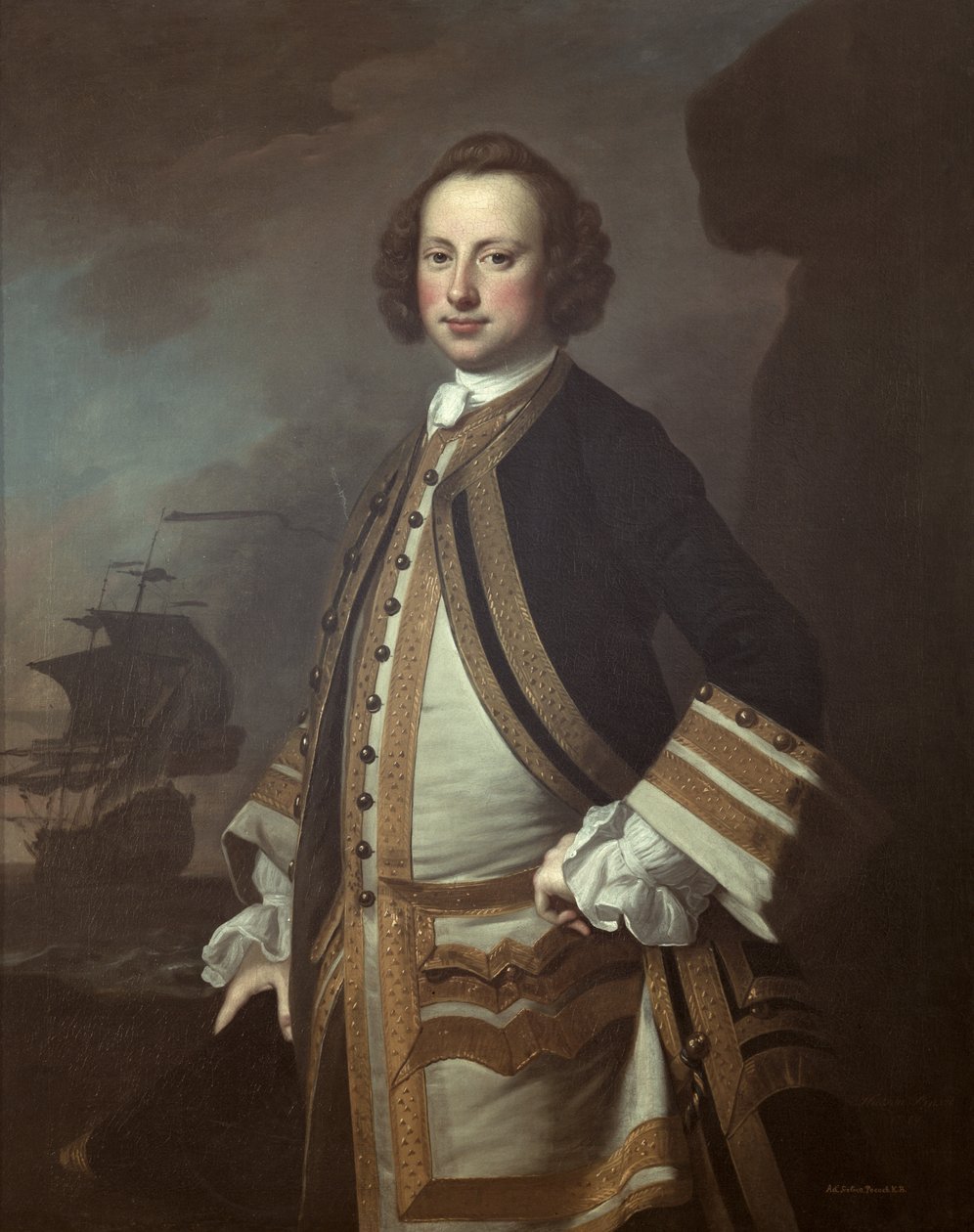 Sir George Pocock (1706-92) 1760 av Thomas Hudson