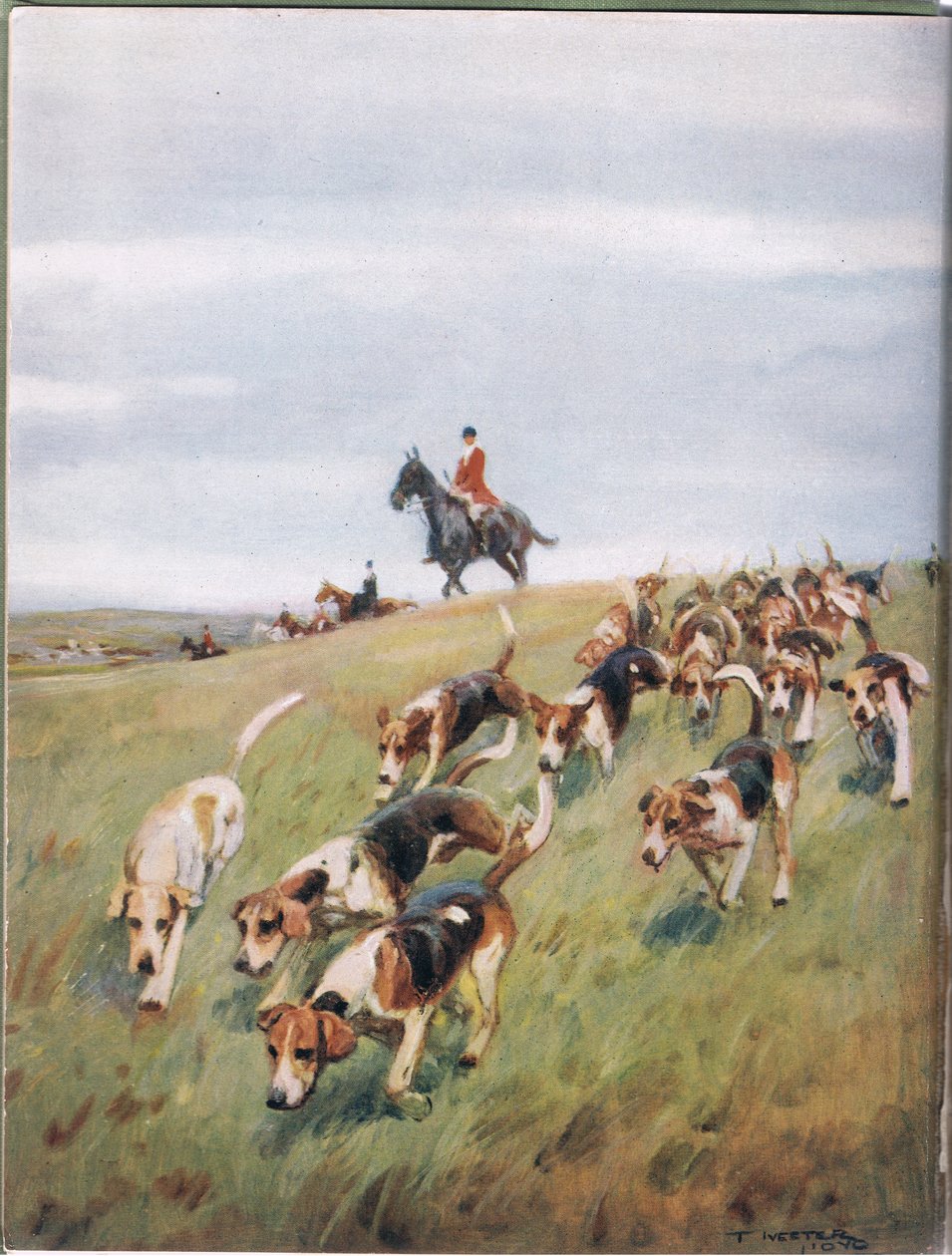 Revejakt, illustrasjon fra "Hounds" av Thomas Ivester Lloyd