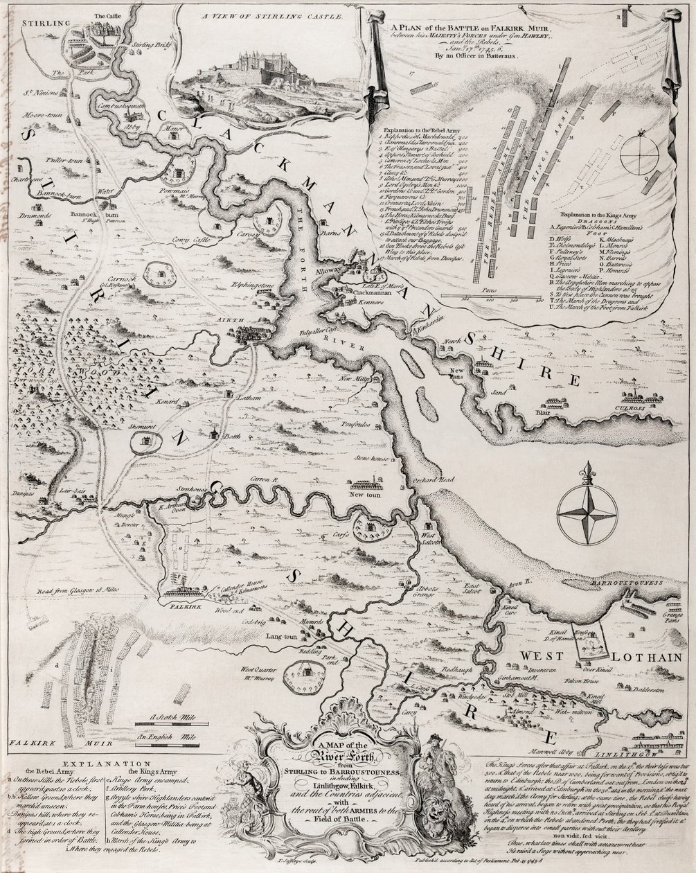 Slaget ved Falkirk, 28. januar 1746 av Thomas Jefferys