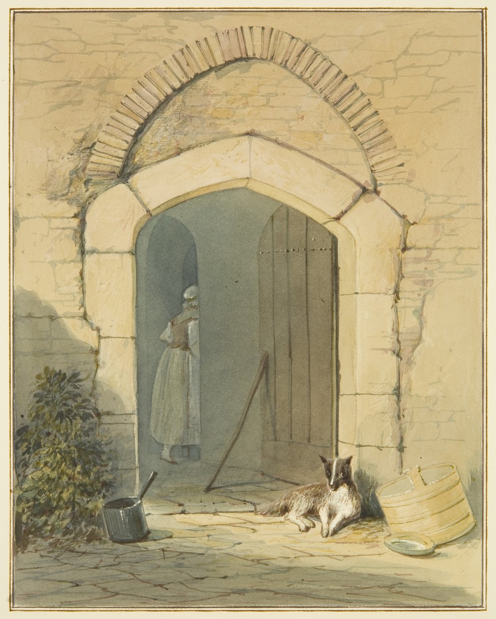 Inngang til våningshuset av Thomas Leeson the Elder Rowbotham