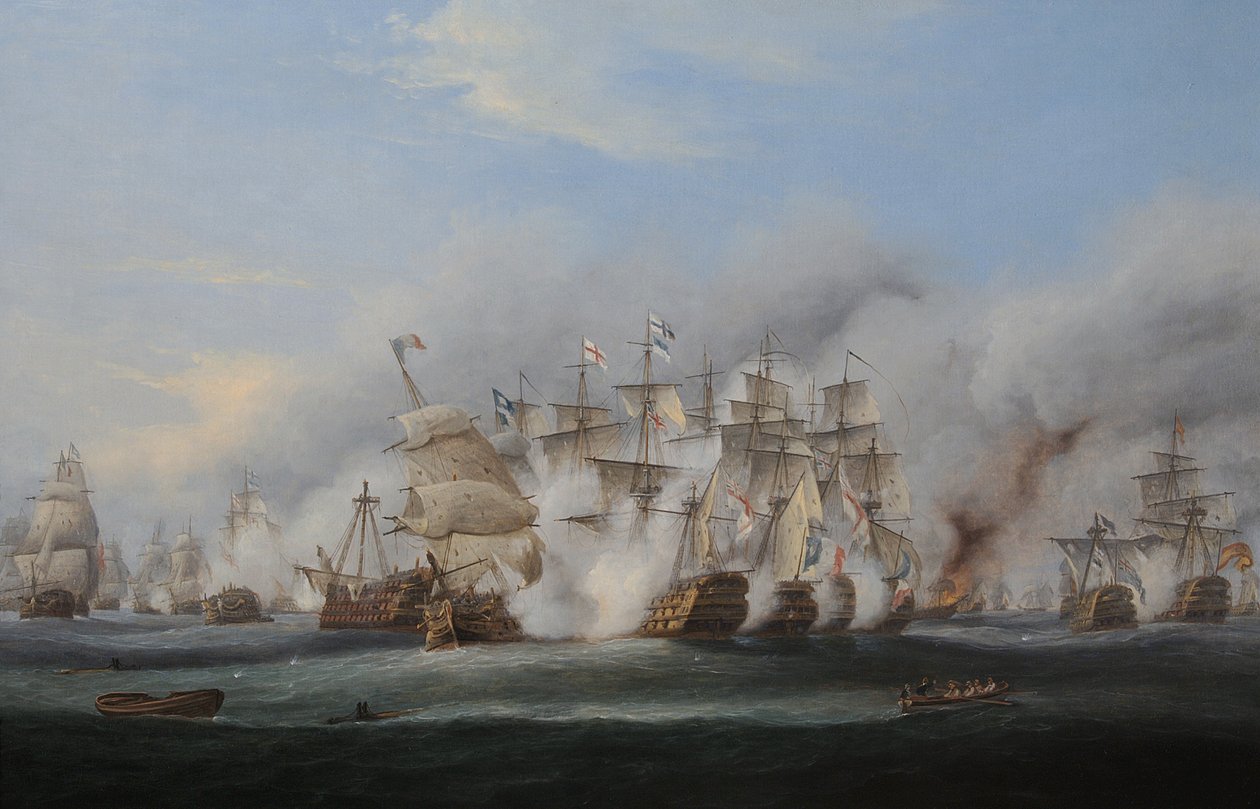 Slaget ved Trafalgar av Thomas Luny
