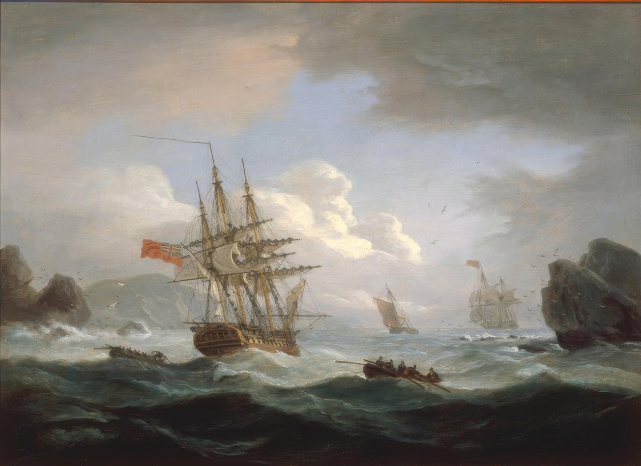 Plymouth Sound av Thomas Luny