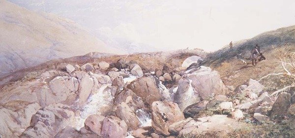 A Rest by a Highland Burn av Thomas Miles Richardson