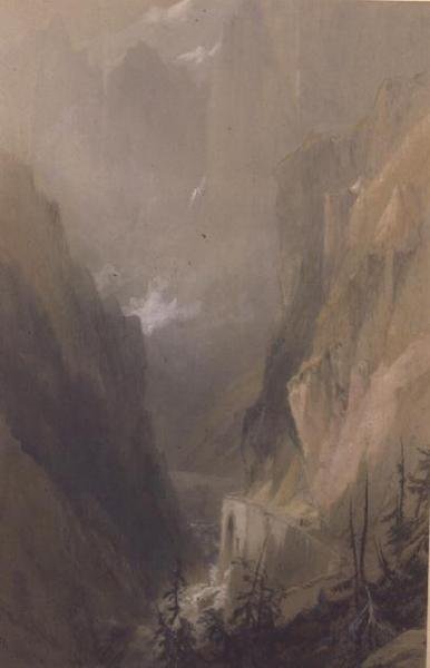 Djevelens bro, St. Gothard av Thomas Miles Richardson