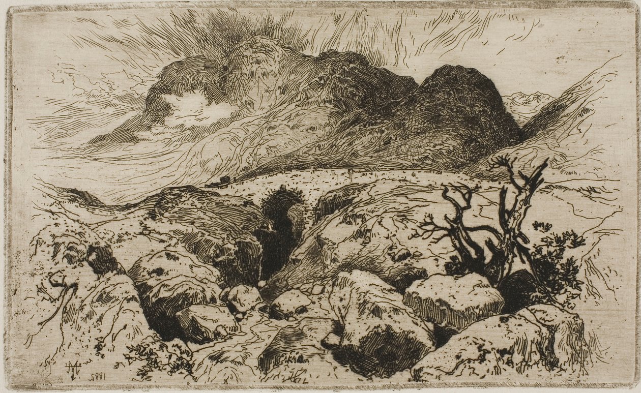 Bro i passet til Glencoe av Thomas Moran