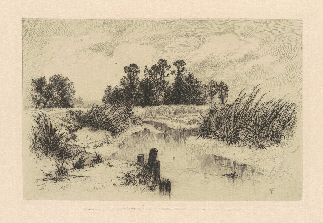 I Newark Meadows av Thomas Moran