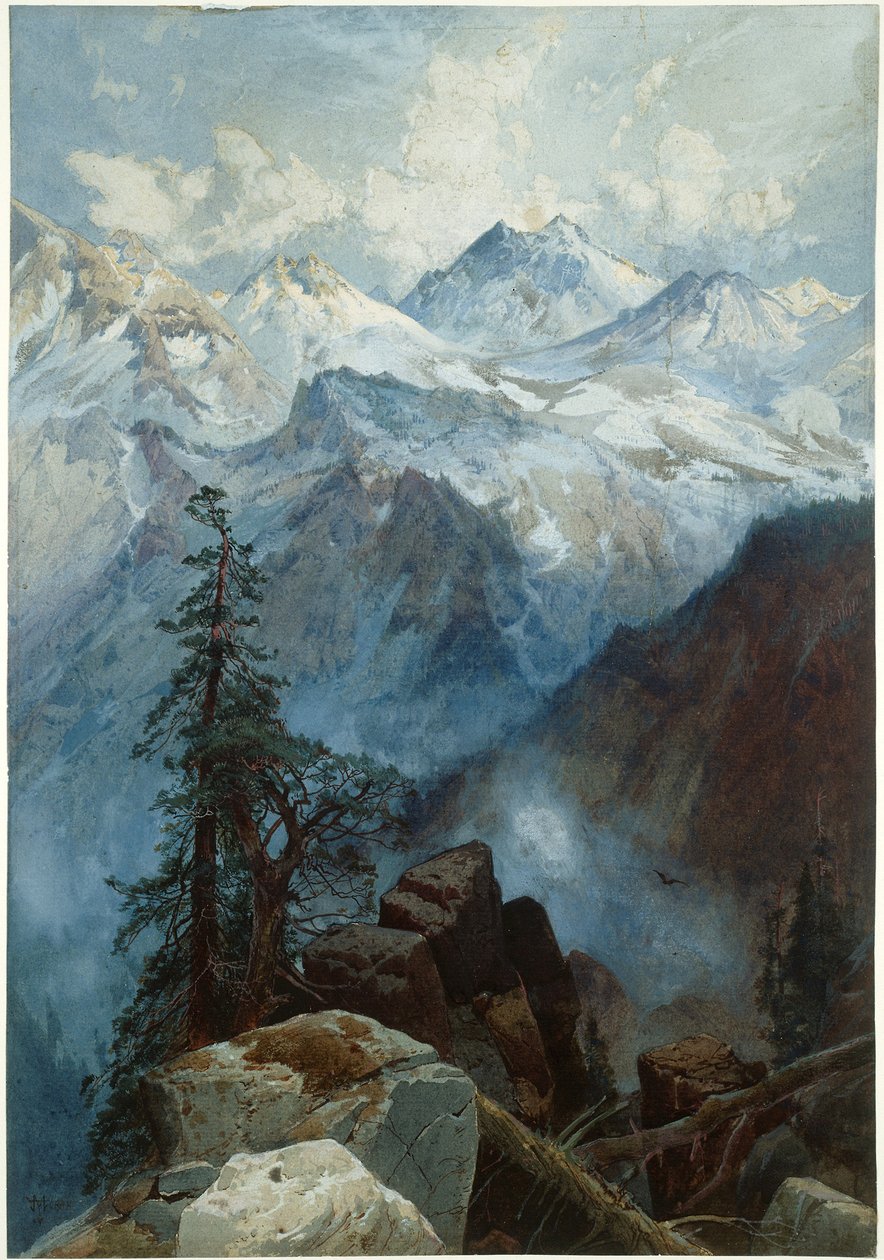 Toppmøtet av Sierras av Thomas Moran