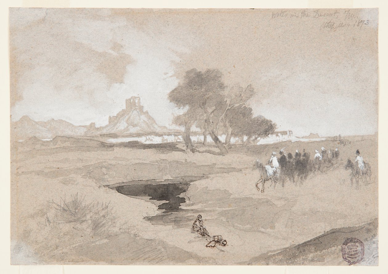 Vannhull i ørkenen, Utah av Thomas Moran