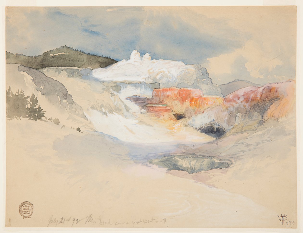 Yellowstone, varme kilder av Thomas Moran