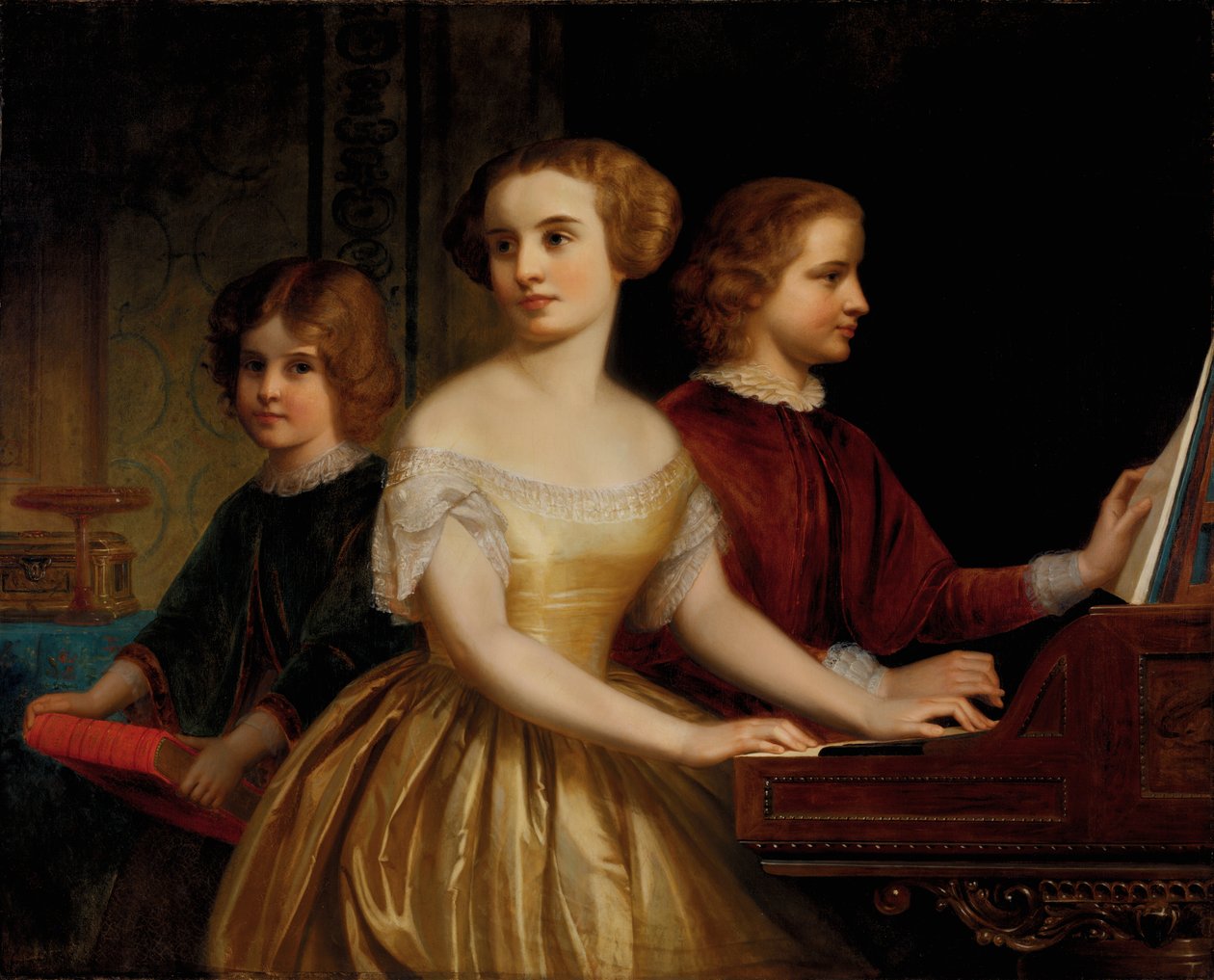 Parmly-søstrene, ca. 1857. av Thomas Pritchard Rossiter