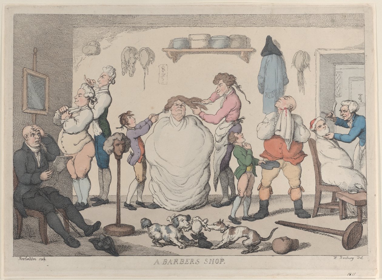 En frisørsalong, 1811., 1811. av Thomas Rowlandson