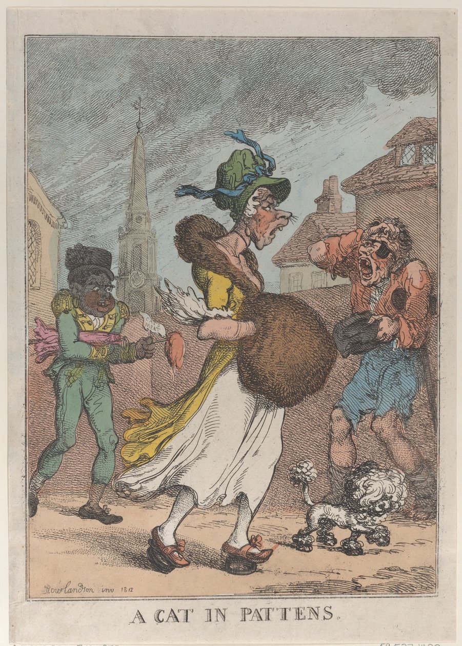 En katt i Pattens, 1812., 1812. av Thomas Rowlandson