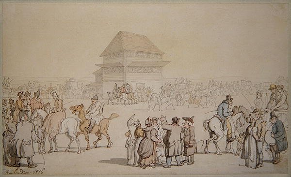 Et overfylt løpsmøte av Thomas Rowlandson