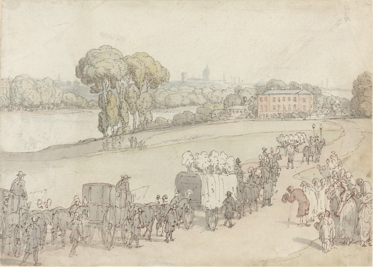 En begravelsesprosesjon av Thomas Rowlandson