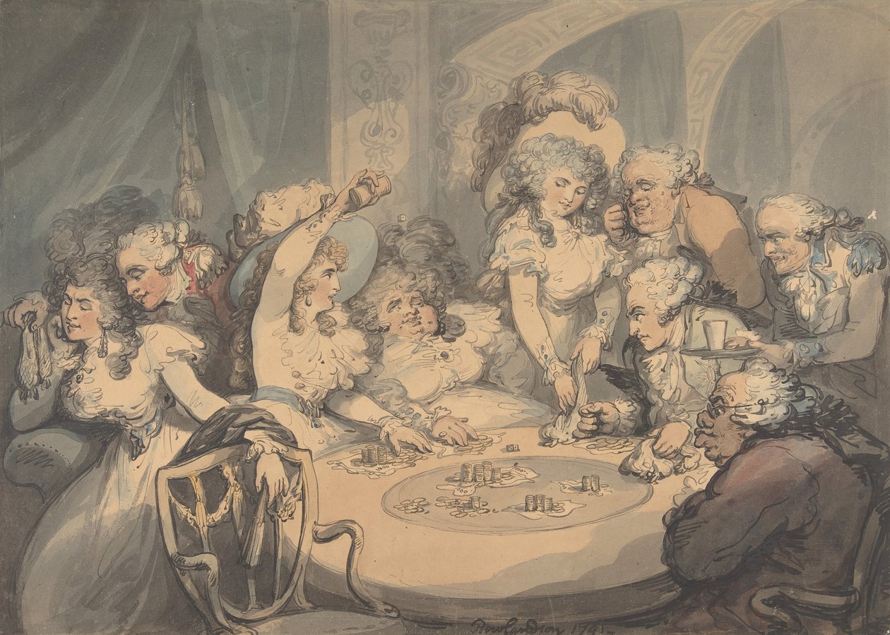 Et spillebord i Devonshire House, 1791. av Thomas Rowlandson