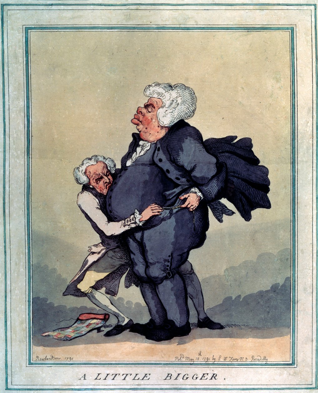 Litt større, 1791. av Thomas Rowlandson