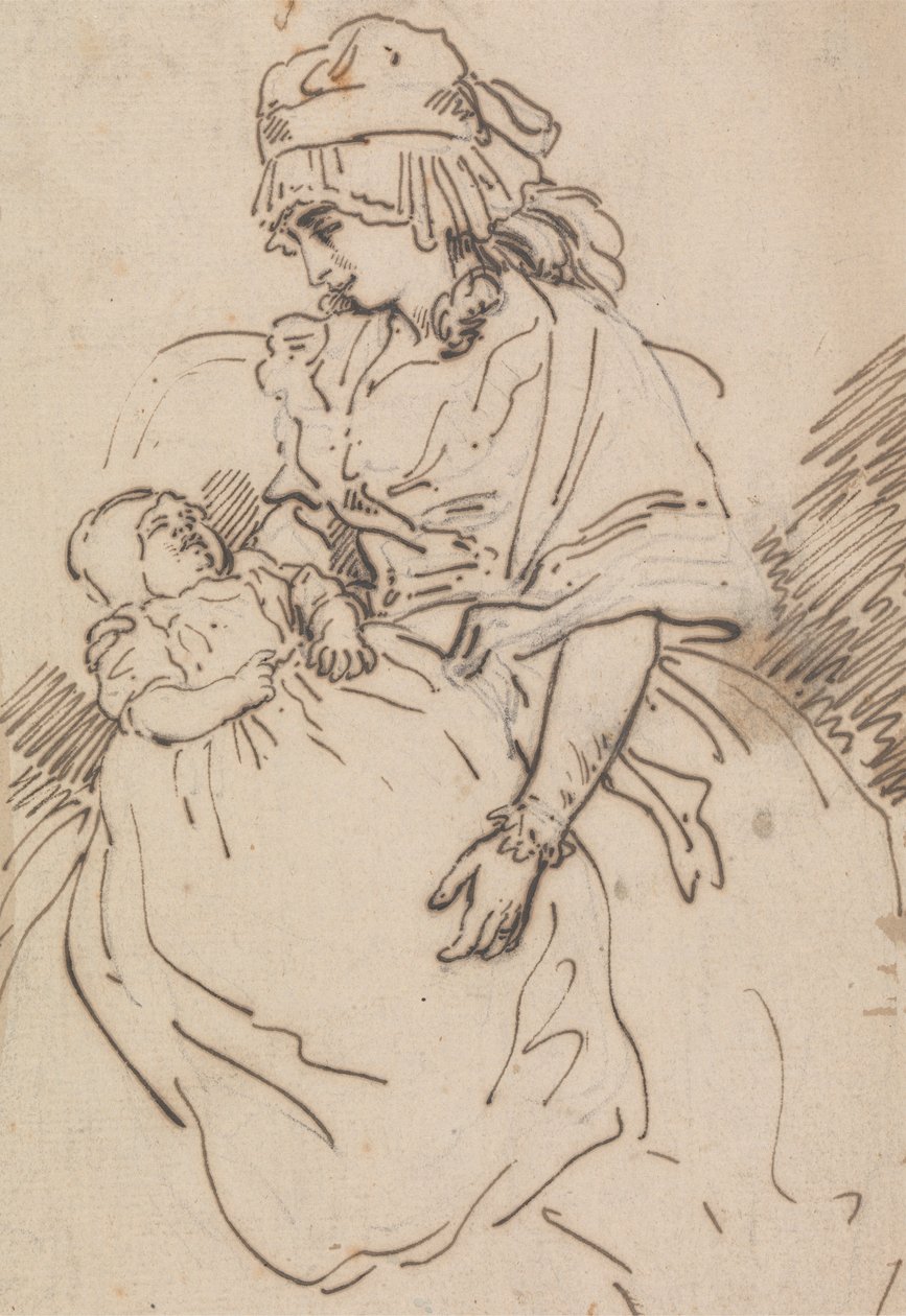 En mor og et barn av Thomas Rowlandson