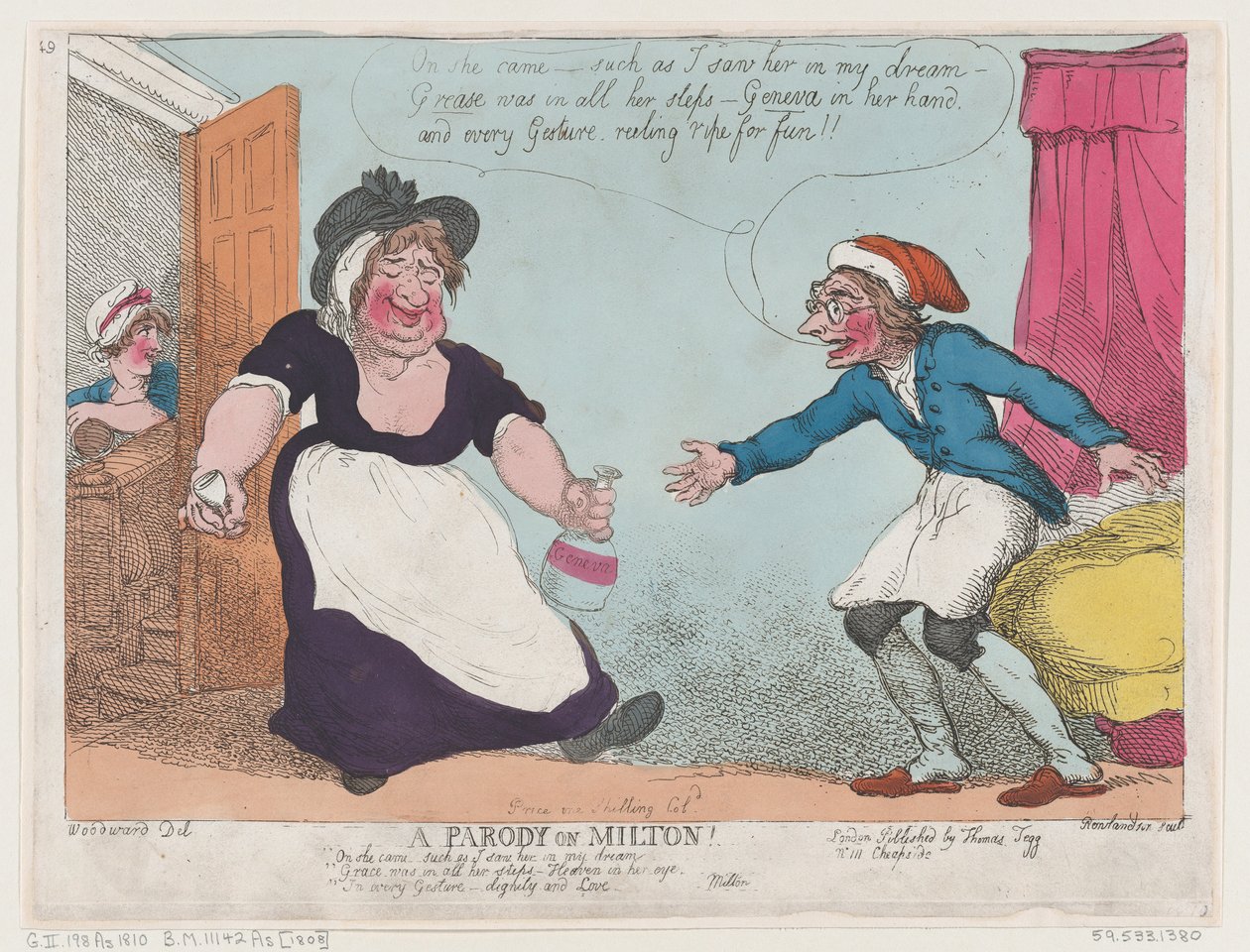 En parodi på Milton, 1807., 1807. av Thomas Rowlandson