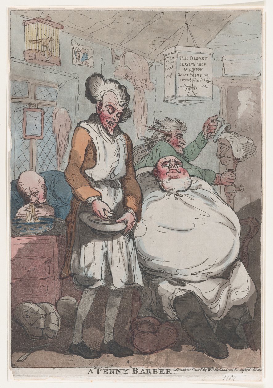 En Penny Barber, 1789., 1789. av Thomas Rowlandson