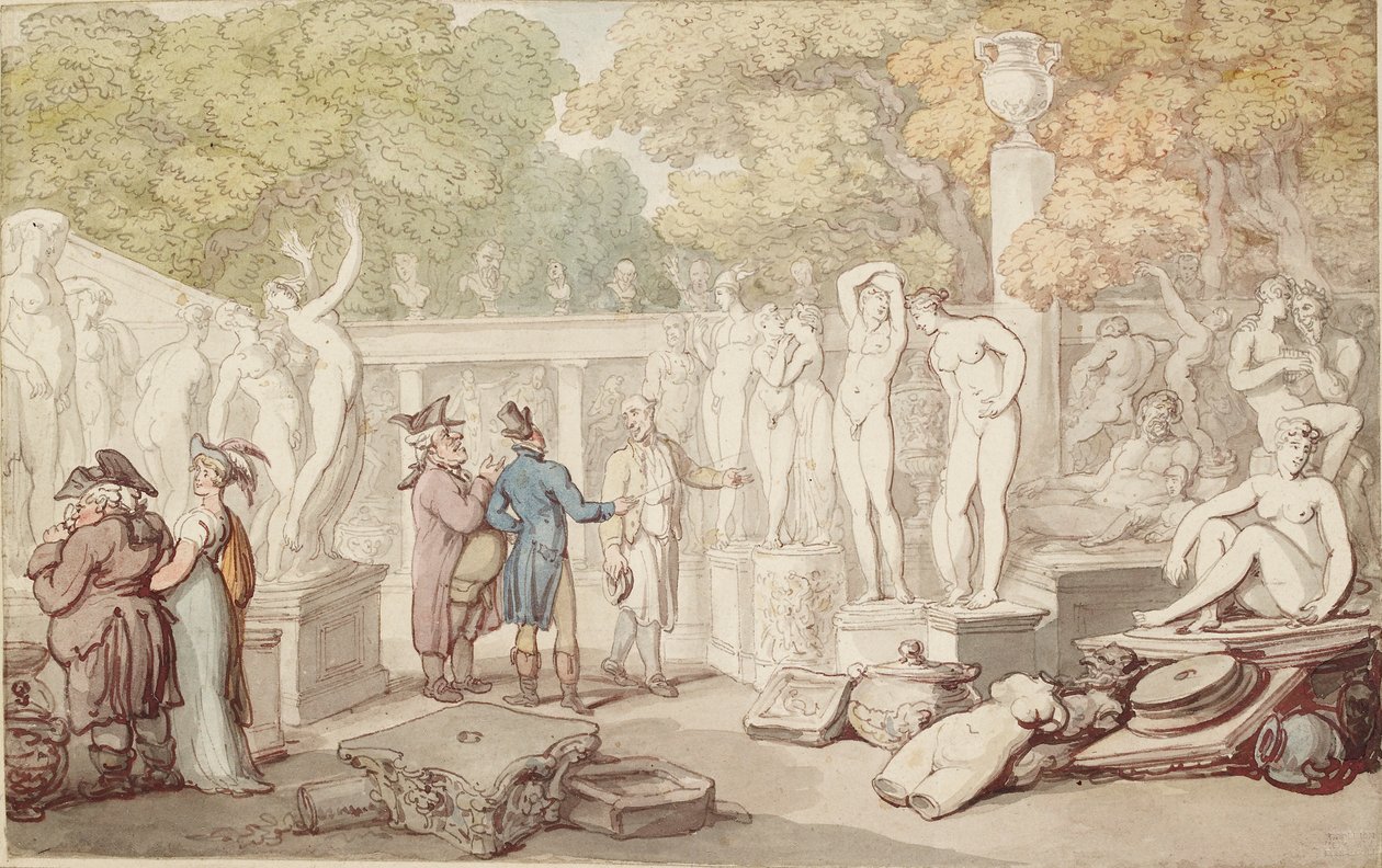 A Statuary's Yard, c1800-tallet av Thomas Rowlandson
