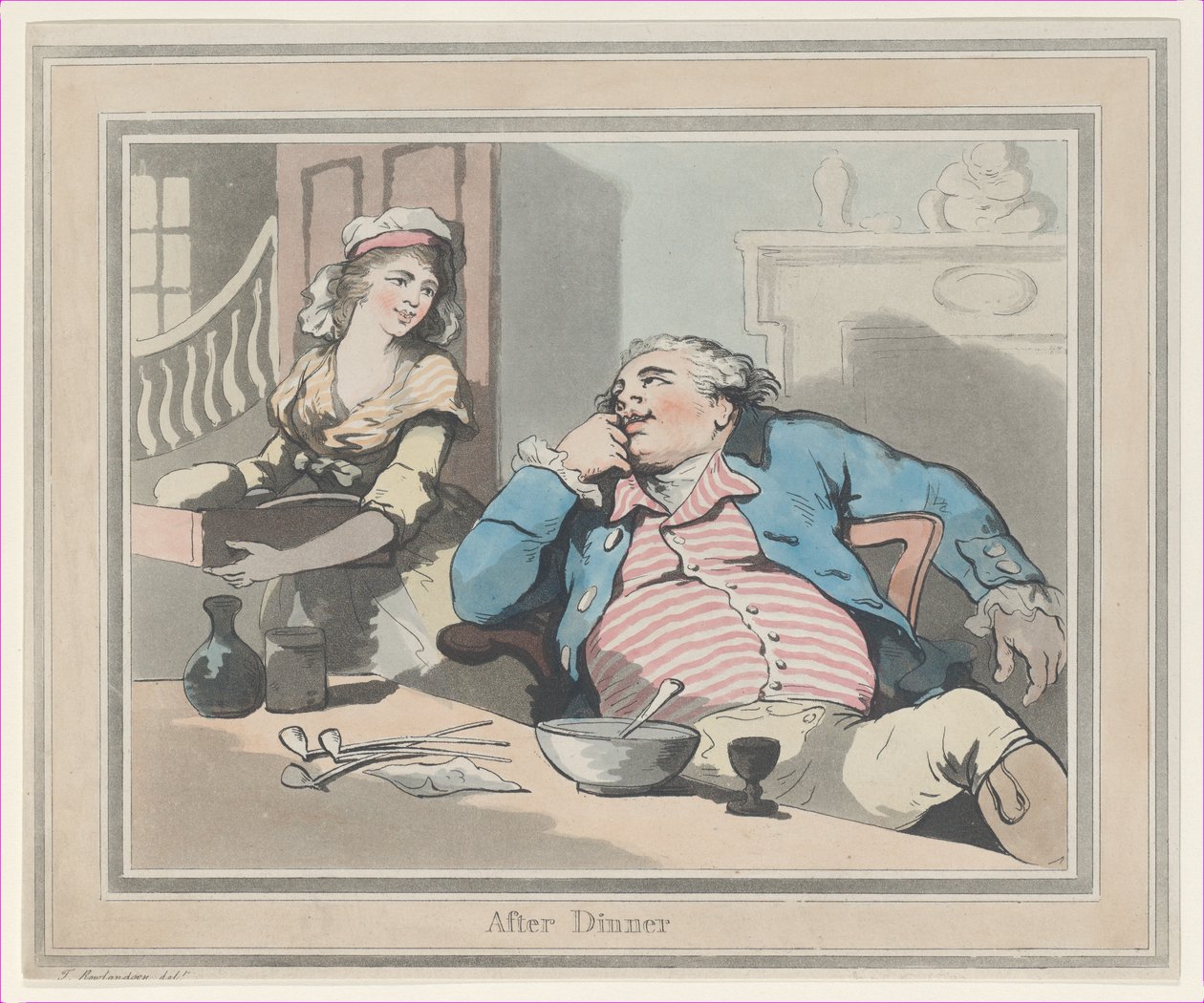 Etter middag, 1790., 1790. av Thomas Rowlandson