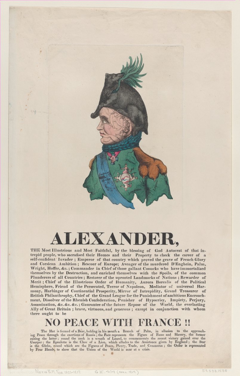 Alexander, april 1814., april 1814. av Thomas Rowlandson