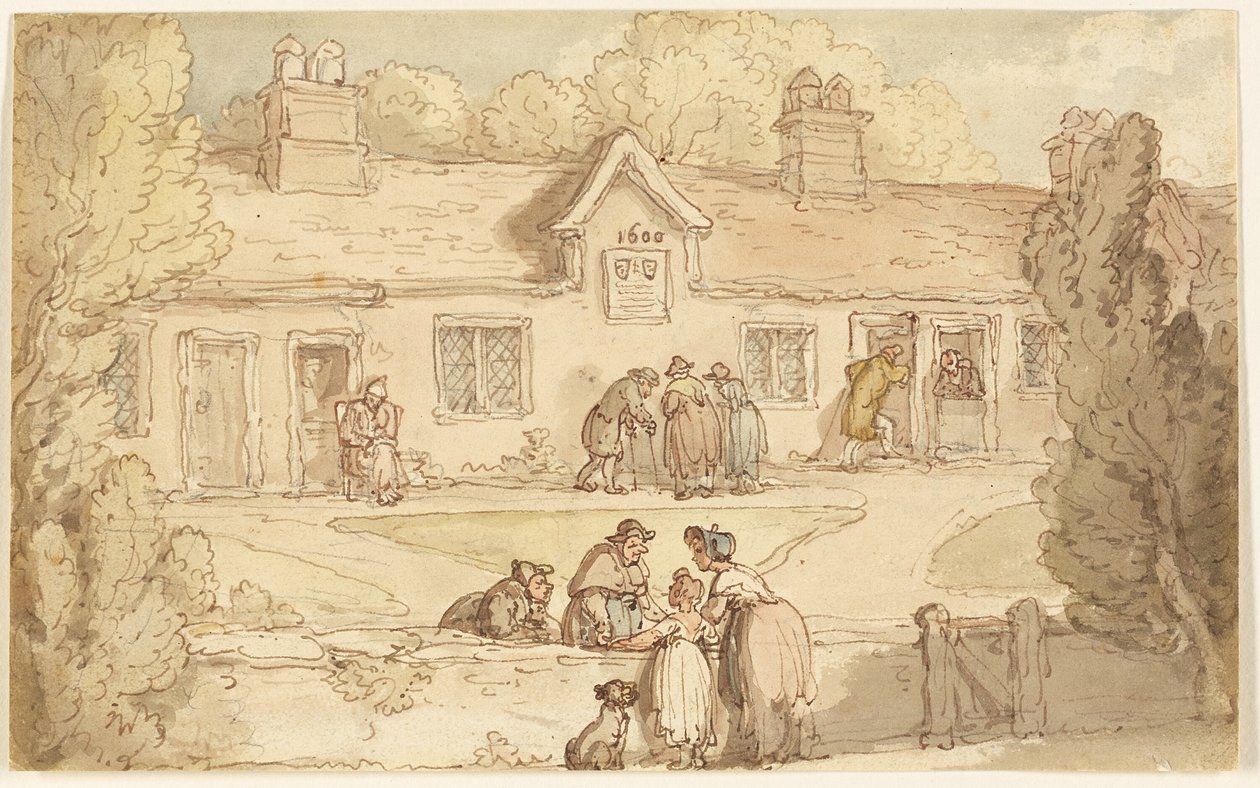 Alms House of Tottenham av Thomas Rowlandson